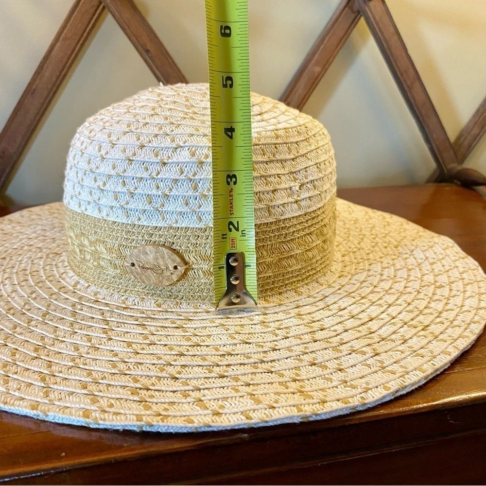 Panama Jack Natural Straw Sun Hat - Light Beige